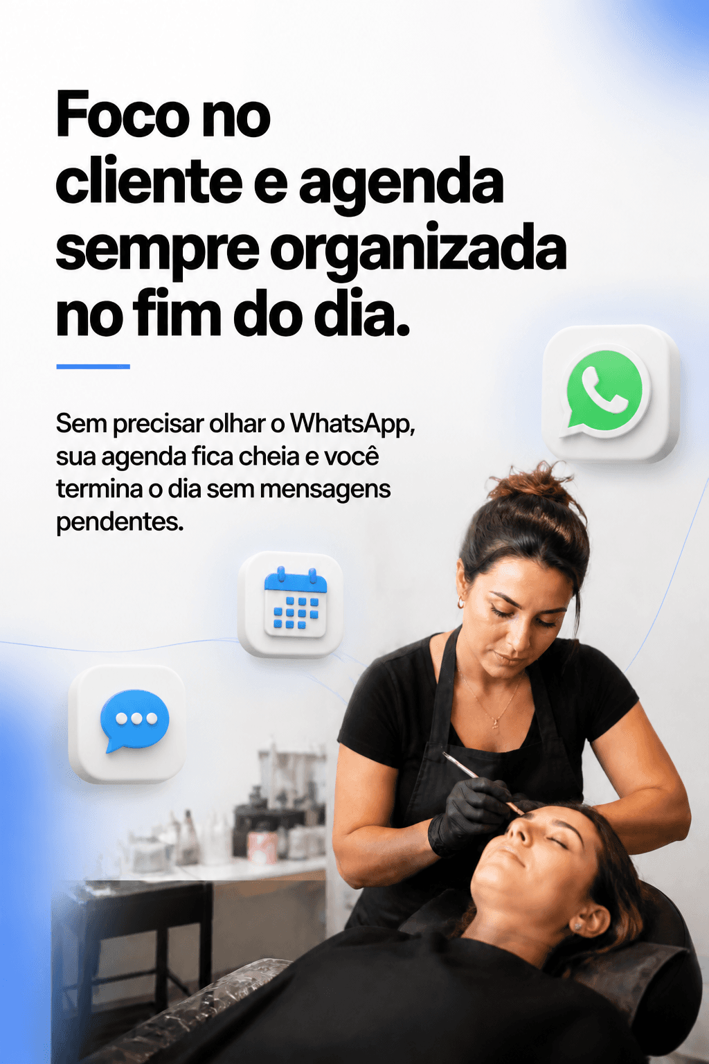 Post de estética criado no Pomake