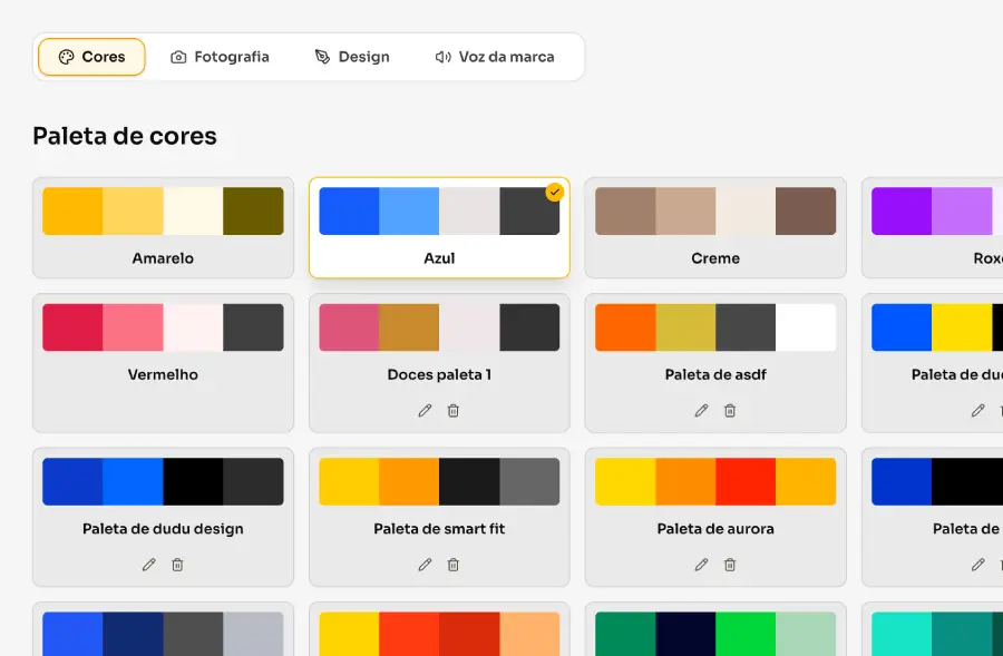 Cores da marca
